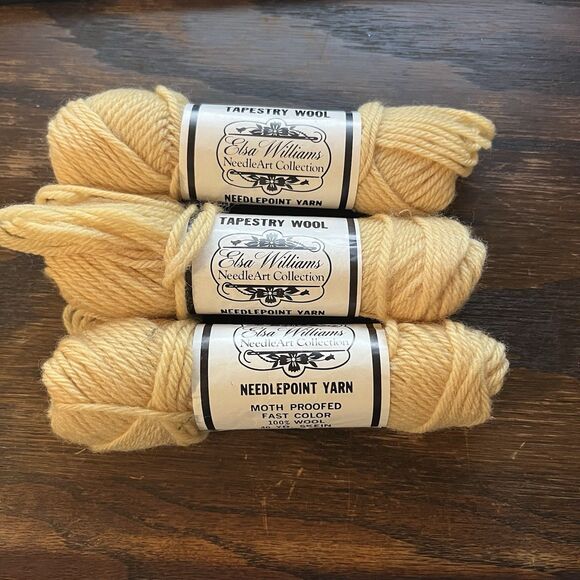 Elsa Williams Other - Lot of 3 Vintage Elsa Williams Needlepoint Yarn 40 Yd, 100% Wool, NEW, Color 333